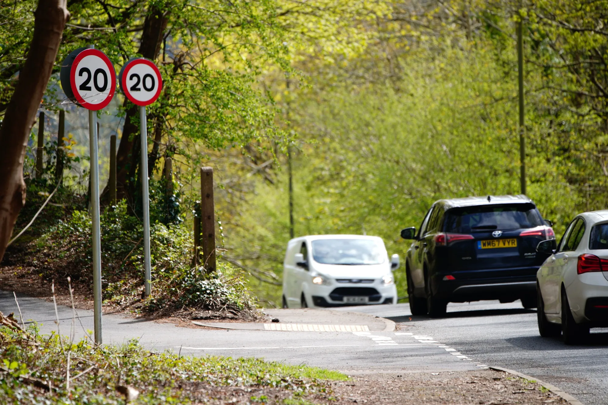 20mph road signs in Brynawel, Wales.