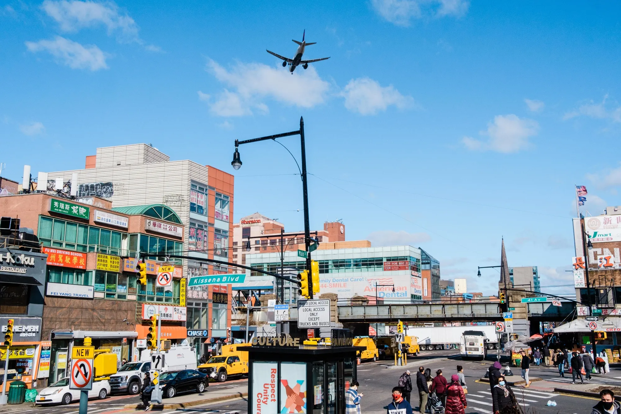 Businesses in the Queens borough of New York.