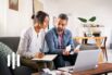 Mid adult couple working on home finance