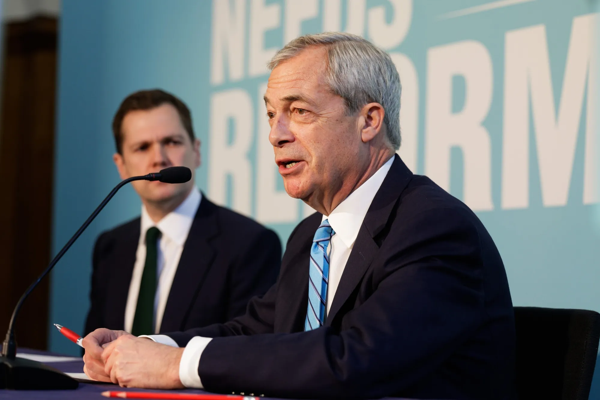 Robert Jenrick and Nigel Farage