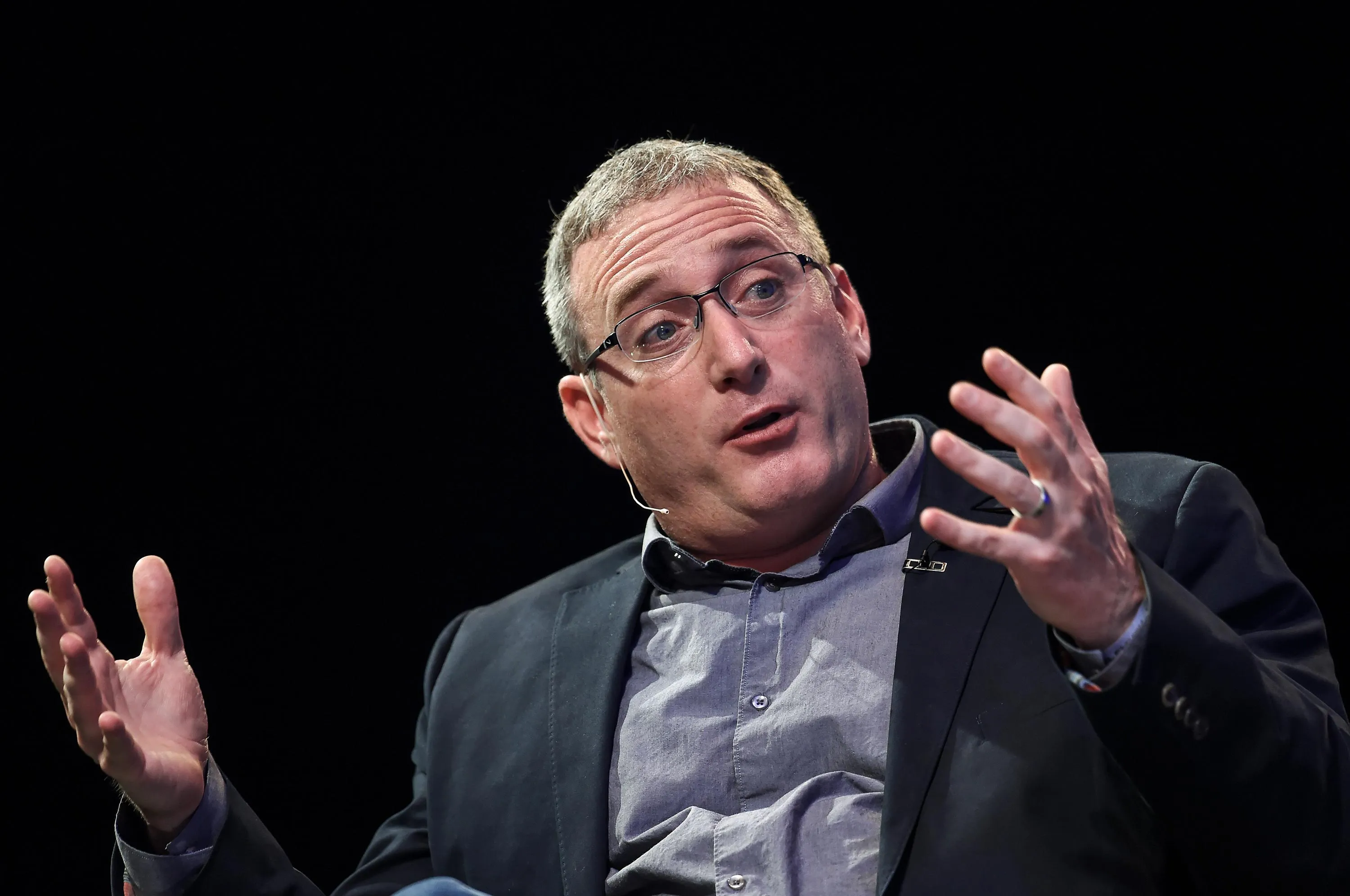 Noam Bardin, CEO of Waze, discusses The Tech Revolution Outside the Valley during Day 2 of the 2014 Web Summit on Nov. 5, 2014 in Dublin, Ireland. Photographer: Stephen McCarthy/Sportsfile via Getty Images