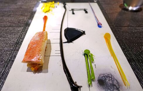 A Grant Achatz dish in Madrid is based on a Miro painting.