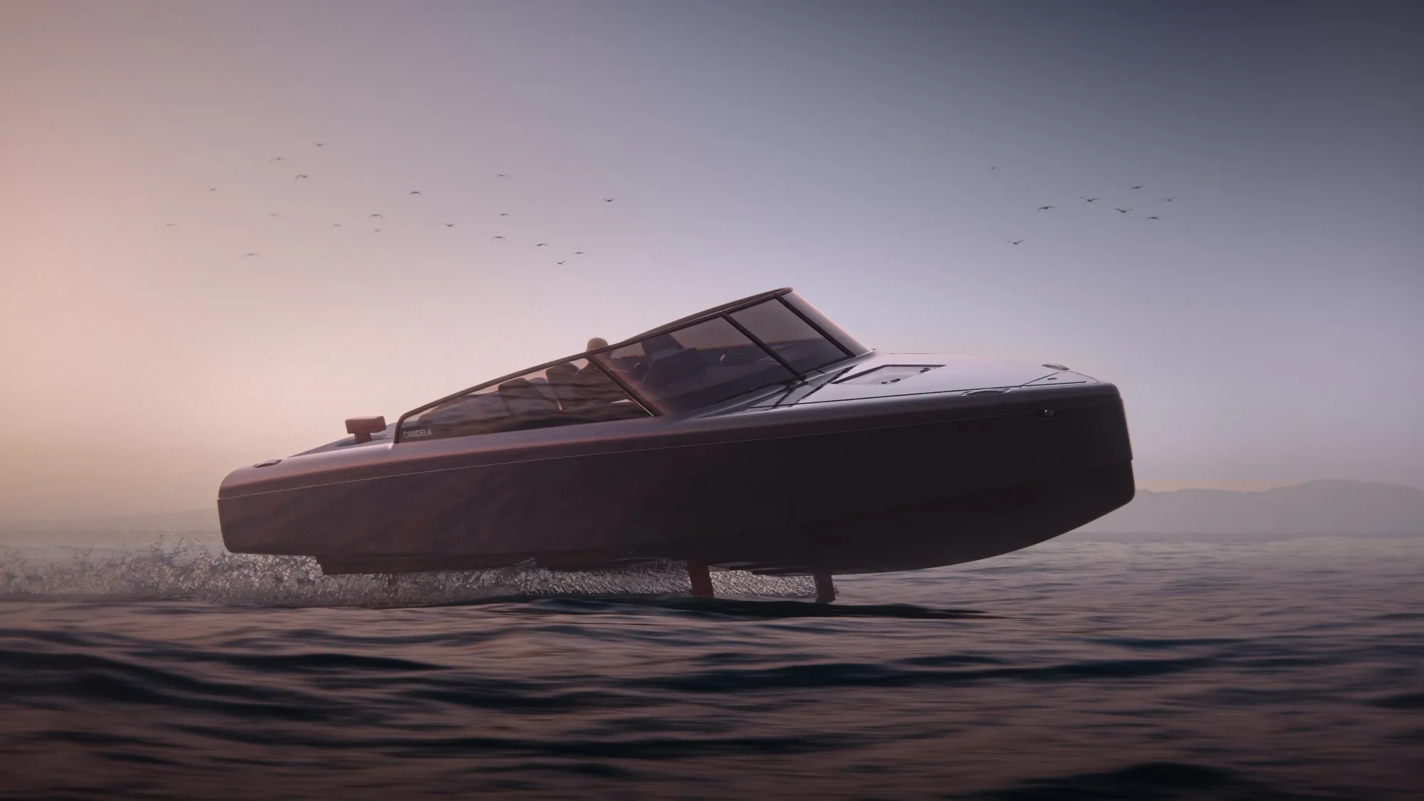 The Candela C-8 hydrofoil speedboat.