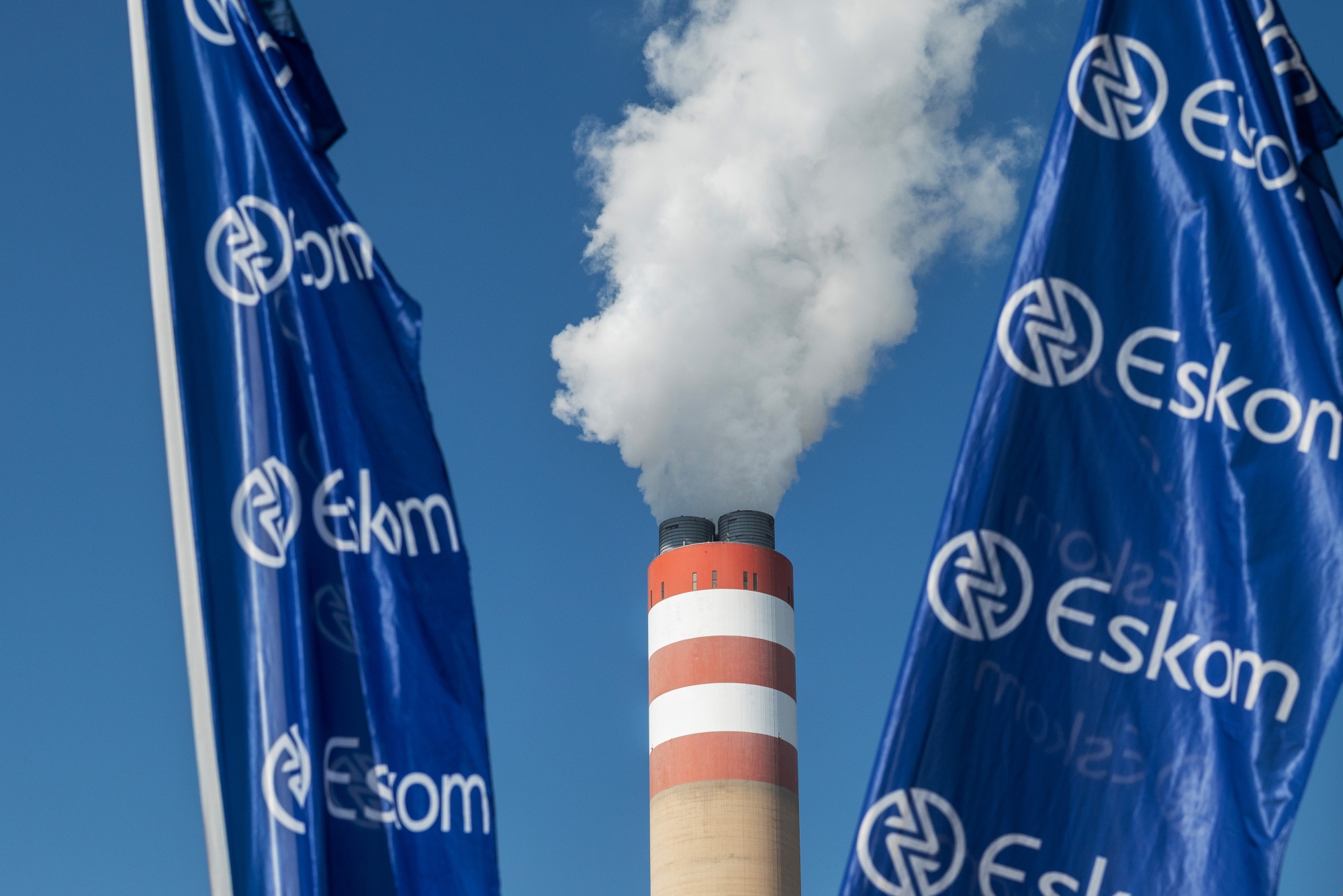 A Power Station operated by Eskom Holdings SOC Ltd., in Mpumalanga, South Africa.