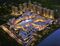 An undated handout artist's rendering shows the planed aerial view of the Manila Bay casino resorts by Universal Entertainment Corp. at night provided to the media on Thursday, March 1, 2012. Japanese billionaire Kazuo Okada, accused by Wynn Resorts Ltd. of making improper payments to Philippine gambling regulators, said on Feb. 27 he will