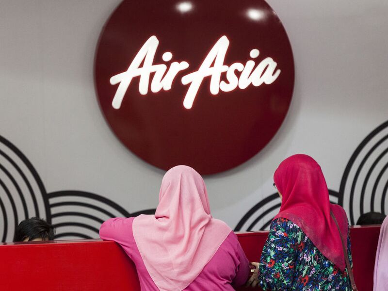 An AirAsia Bhd. counter at Kuala Lumpur International Airport.&nbsp;
