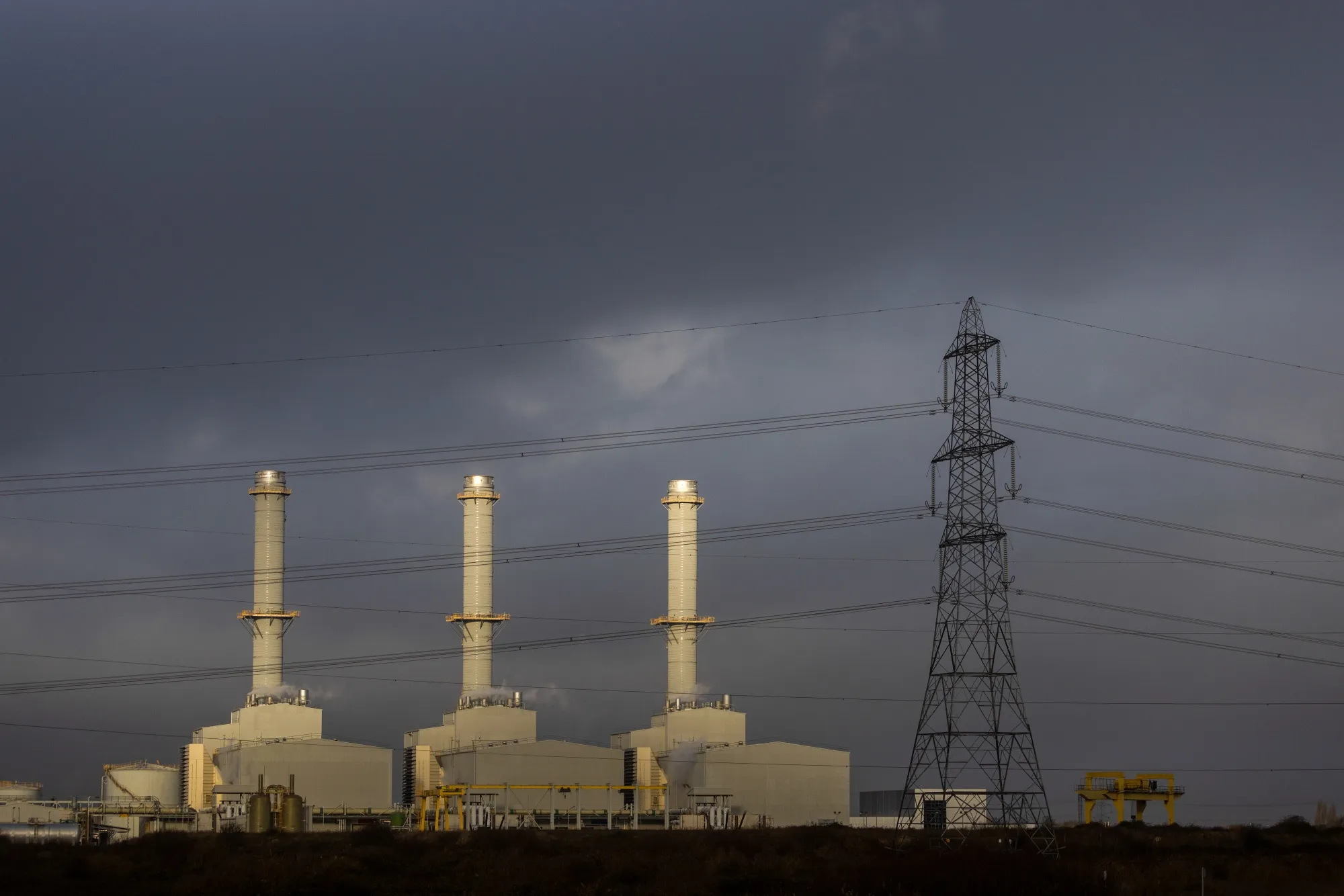A gas fired power station near Rochester, UK.