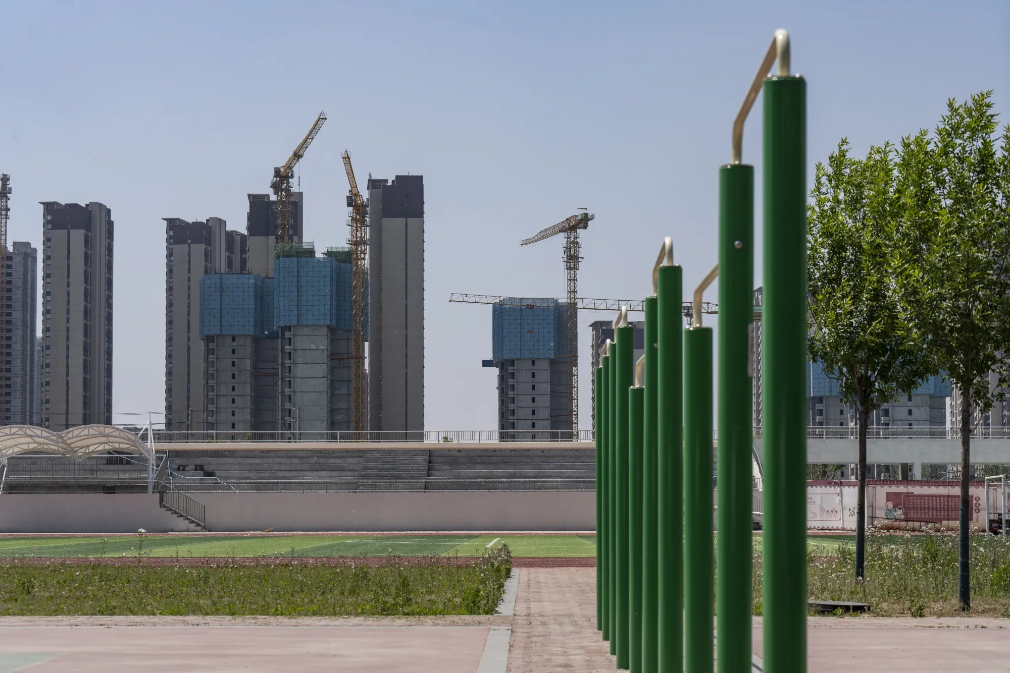 Residential buildings under construction in Jinan, China, on May 9.&nbsp;