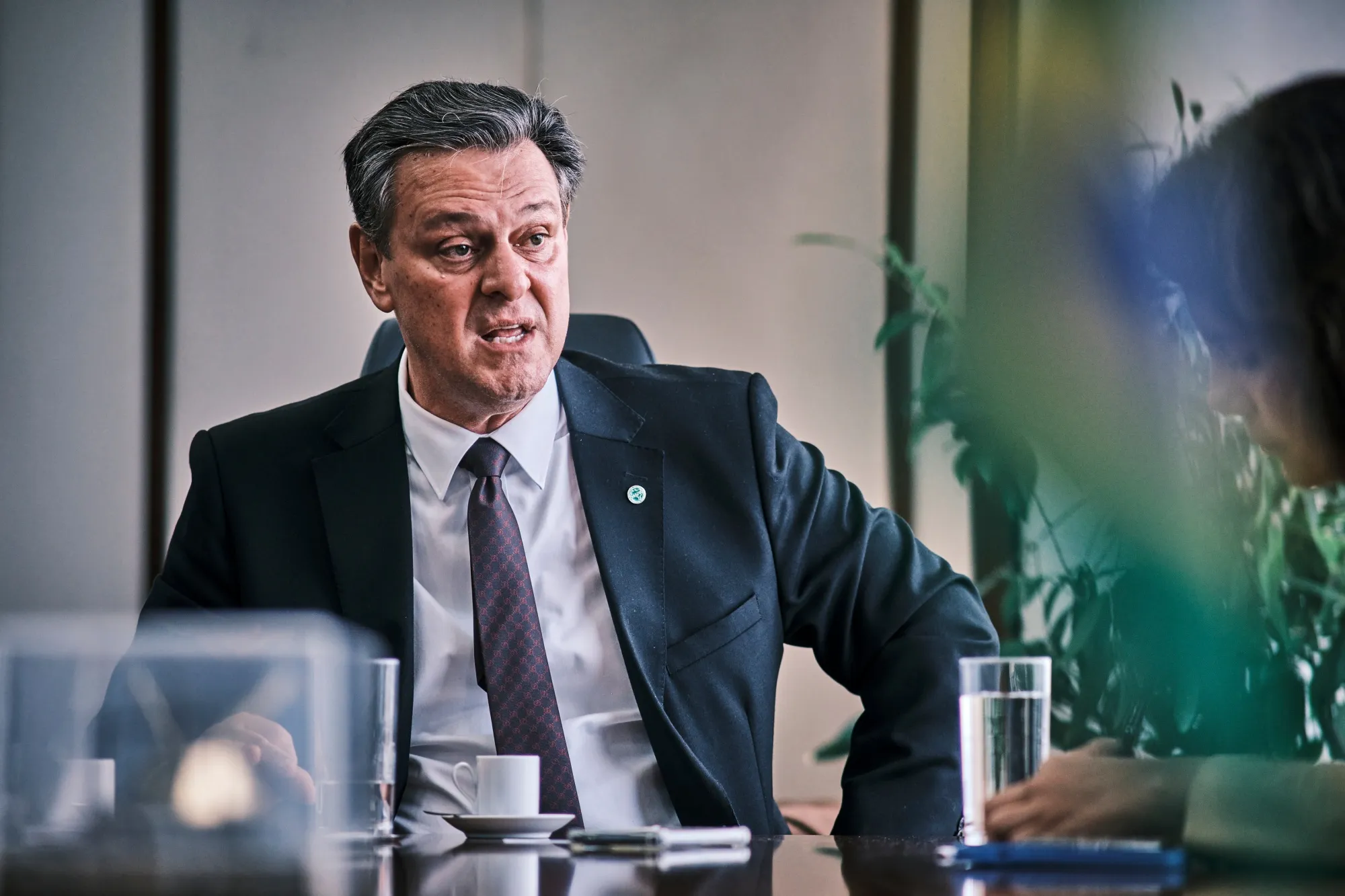 Carlos Favaro speaks during an interview in Brasilia on March 12.