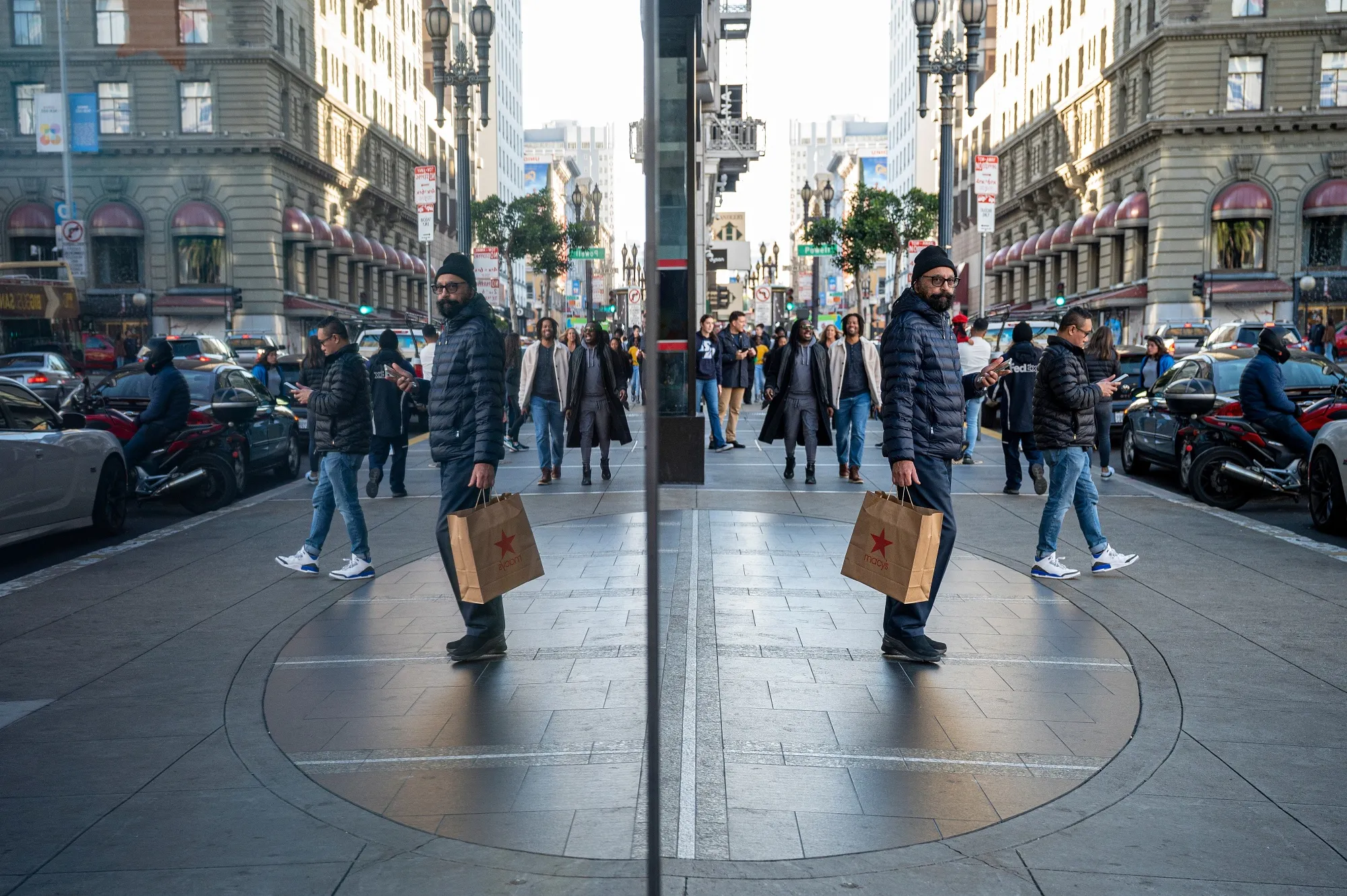 Shoppers in San Francisco, California.