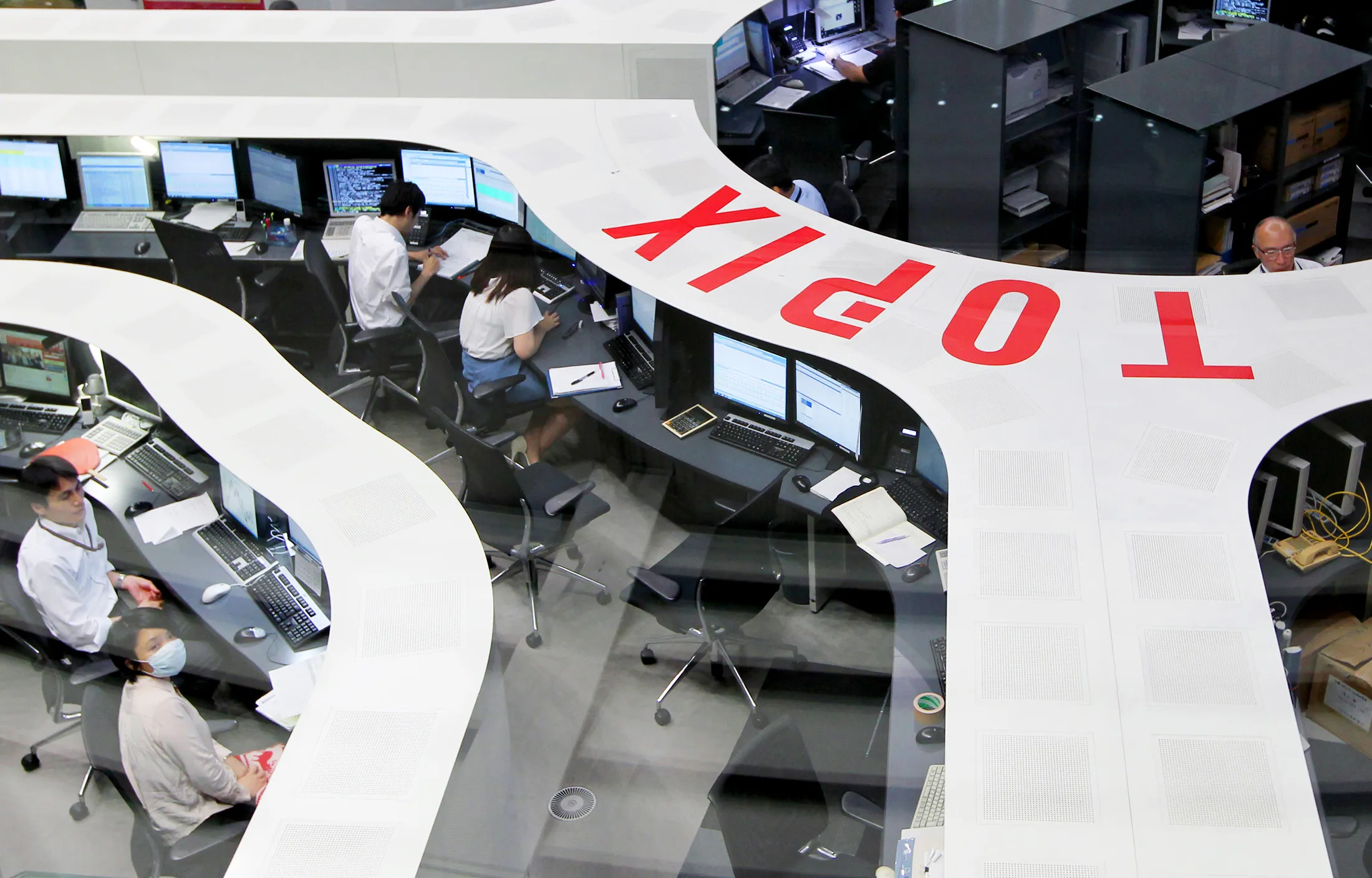 The Tokyo Stock Exchange.
