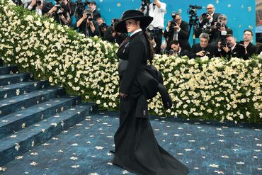 Rihanna attends the 2025 Met Gala in New York on MAy 5.