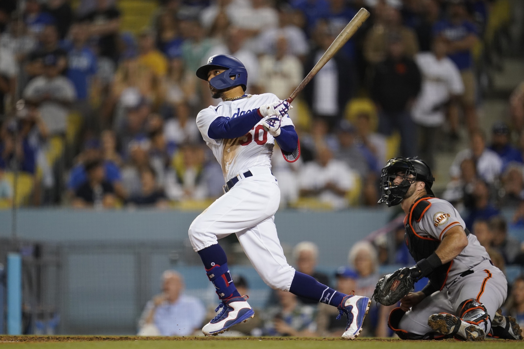 Betts leaves Dodgers game after being hit by pitch Los Angeles Dodgers  Mookie Betts pitch Los Angeles AP
