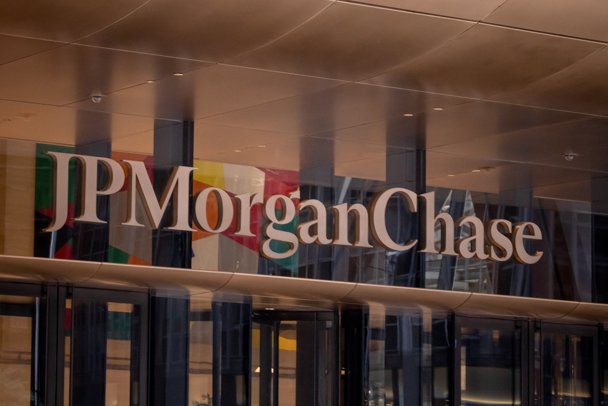 JPMorgan Chase & Co. signage in New York.