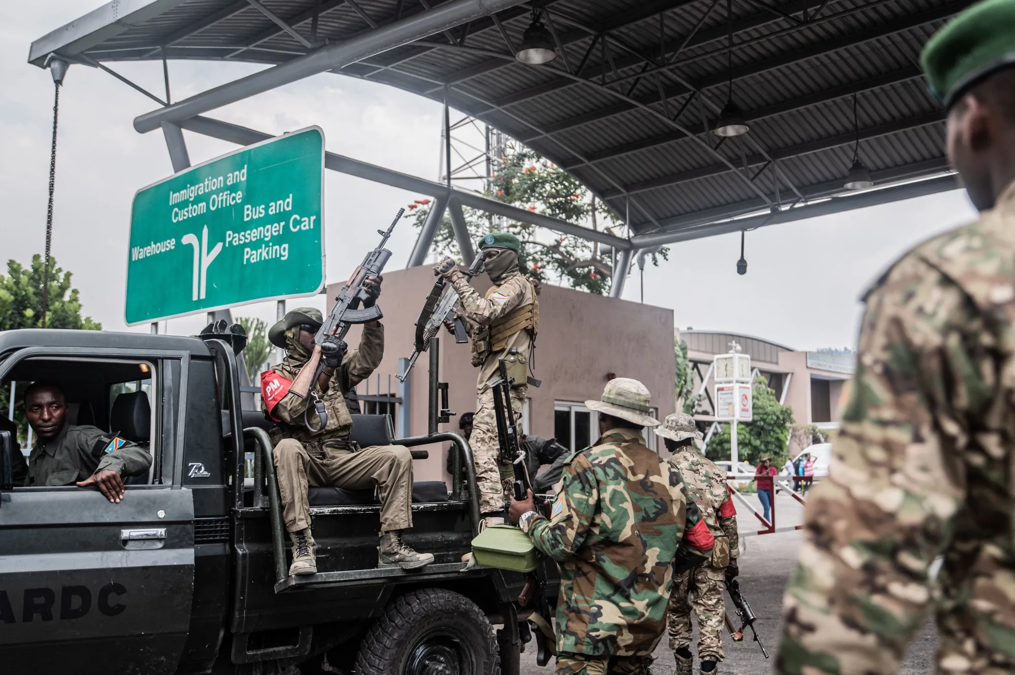 Members of the Rwanda-backed M23 rebel group&nbsp;in Goma, , Democratic Republic of Congo.