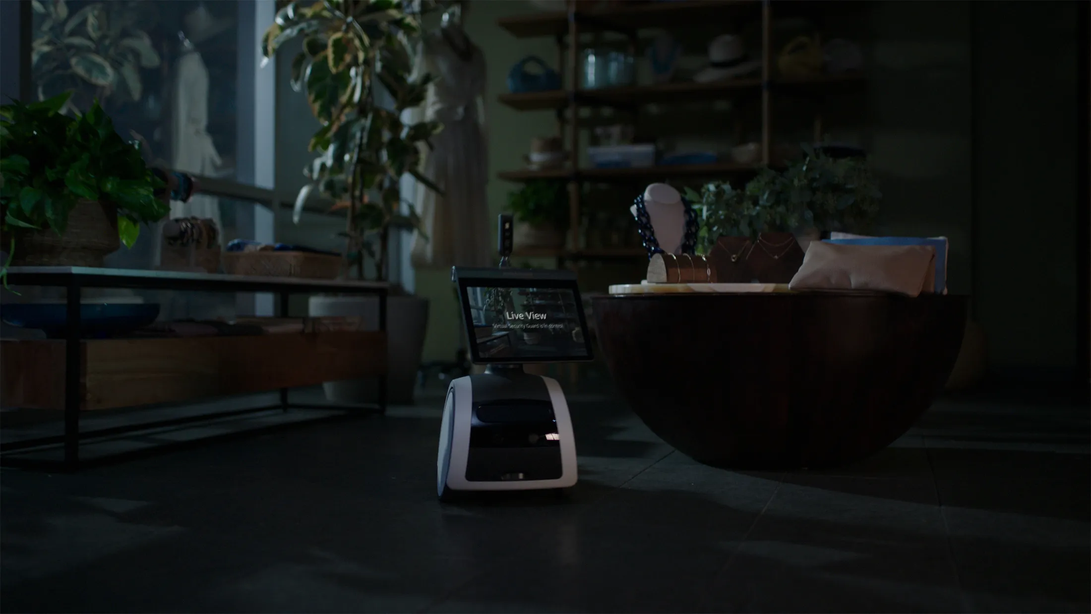 Astro robot using Ring’s virtual security guard service.
