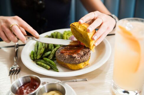 If you want a burger, you can get one of those, too. (Veggie or beef.)