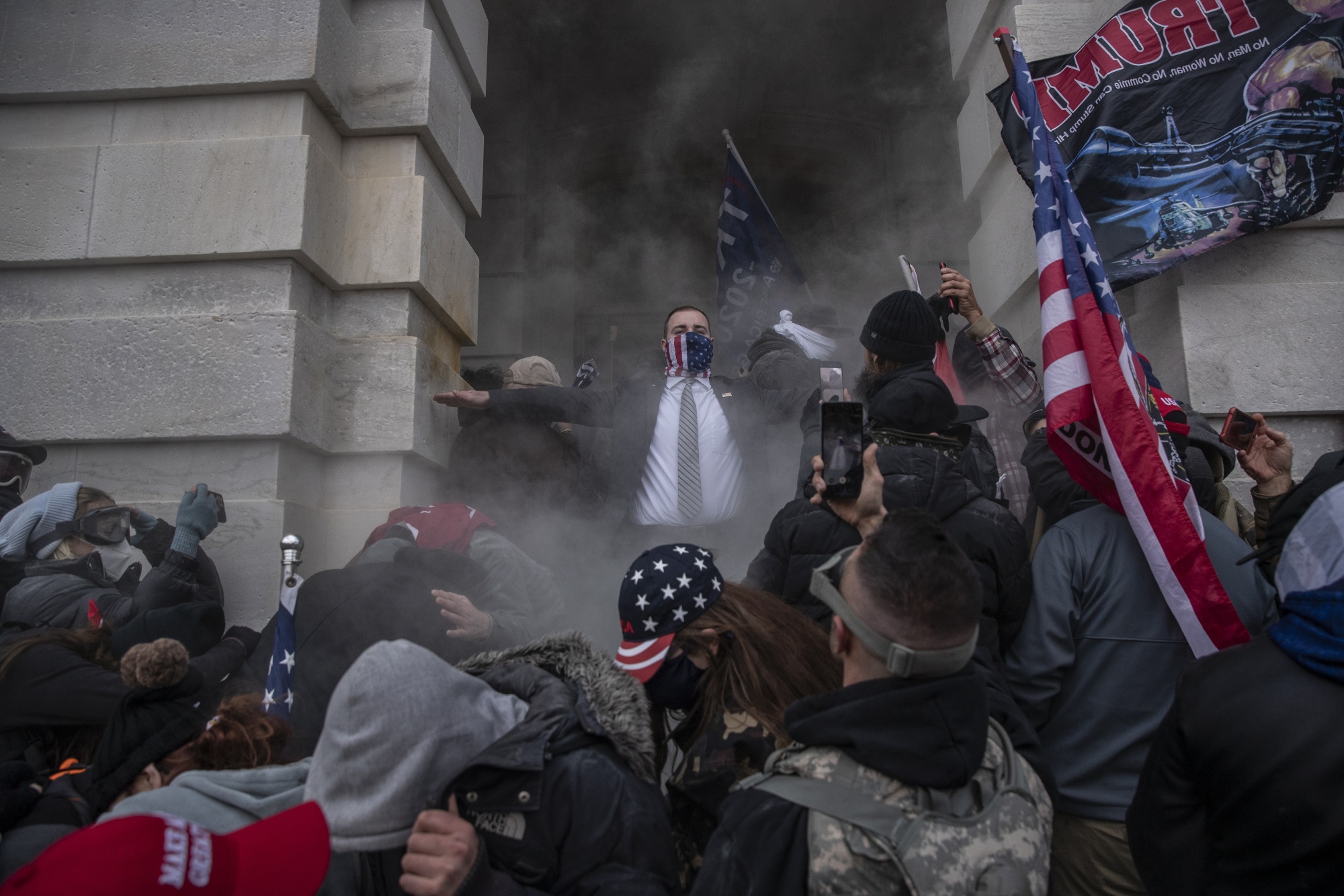 Trump supporters enter the U.S. Capitol building in Washington, D.C. on Jan. 6.