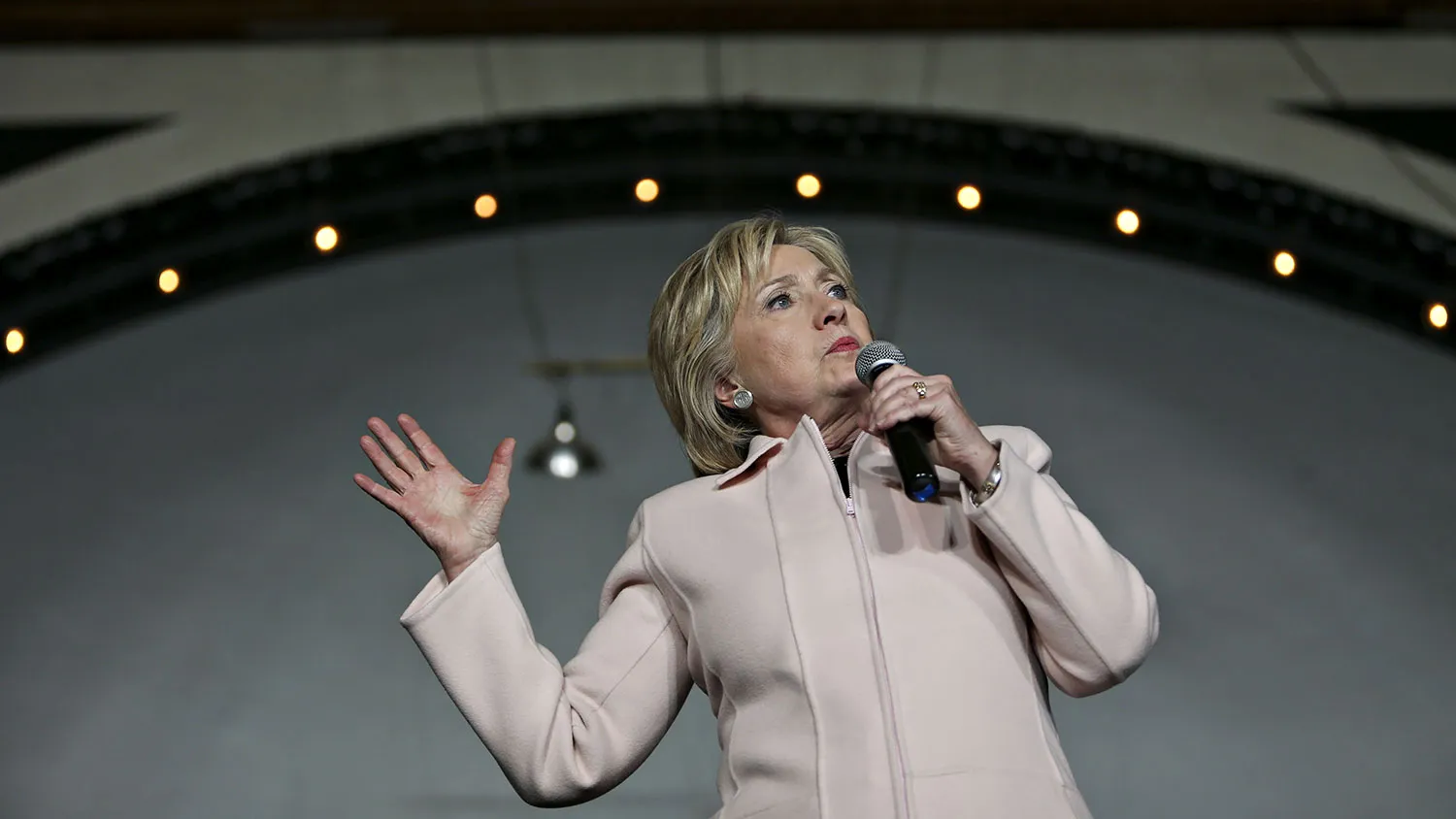 Hillary Clinton speaks during a campaign event in Davenport, Iowa, on Jan. 29, 2016.
