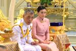 Thailand's King Maha Vajiralongkorn and Queen&nbsp;Suthida Vajiralongkorn Na Ayudhya in Bangkok on May 1.