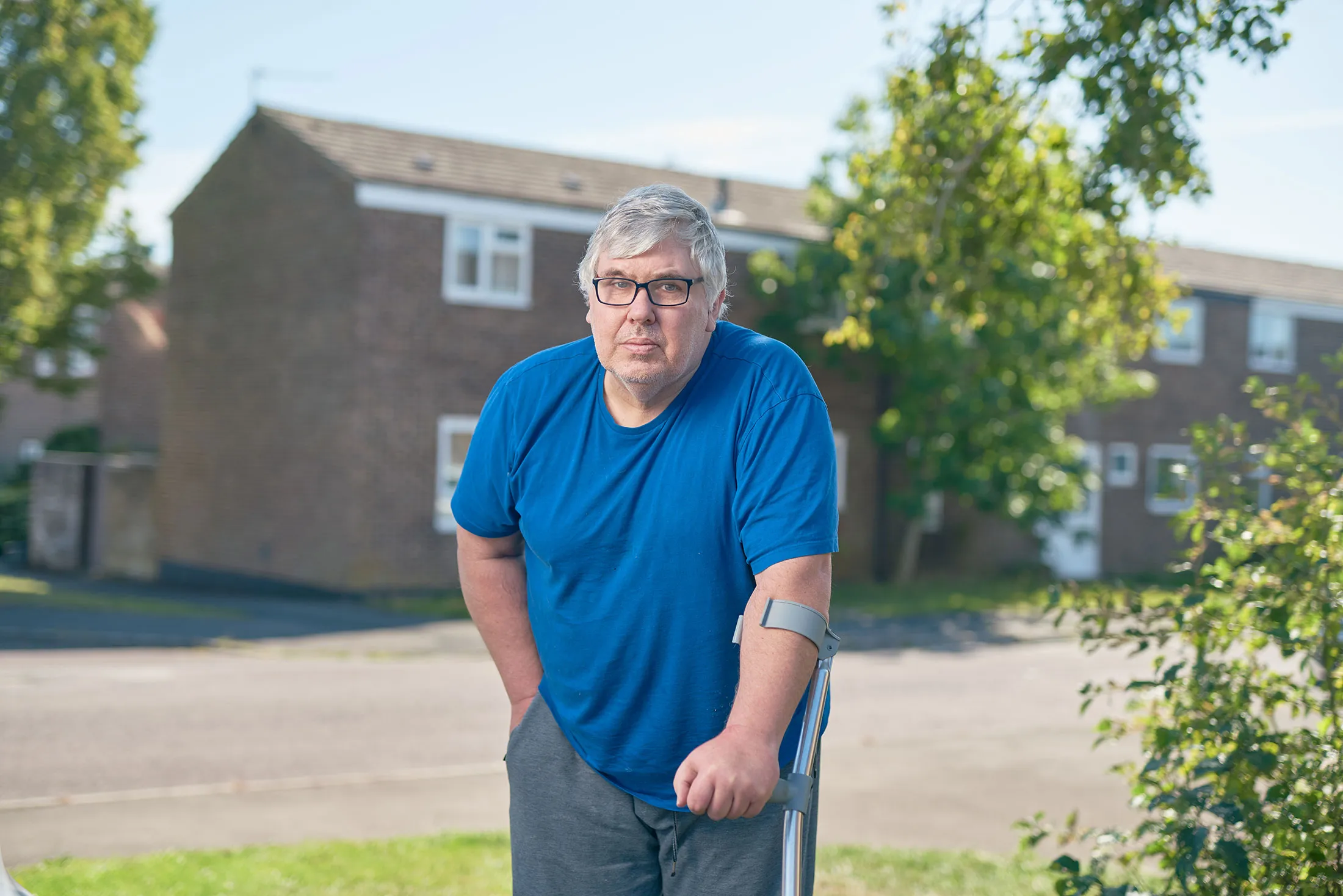 David McCarthy outside his home in Chippenham.