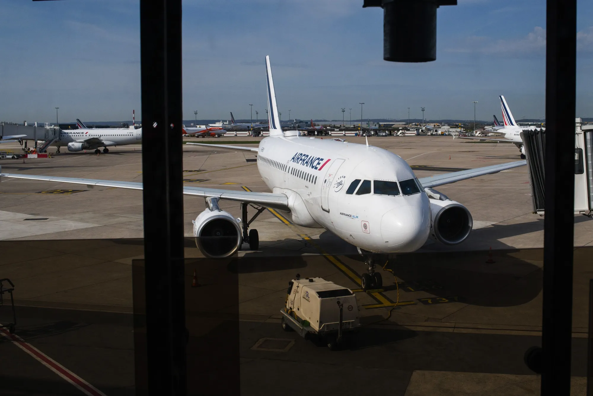 An Air France&nbsp;passenger jet at&nbsp;Orly Airport in Paris.
