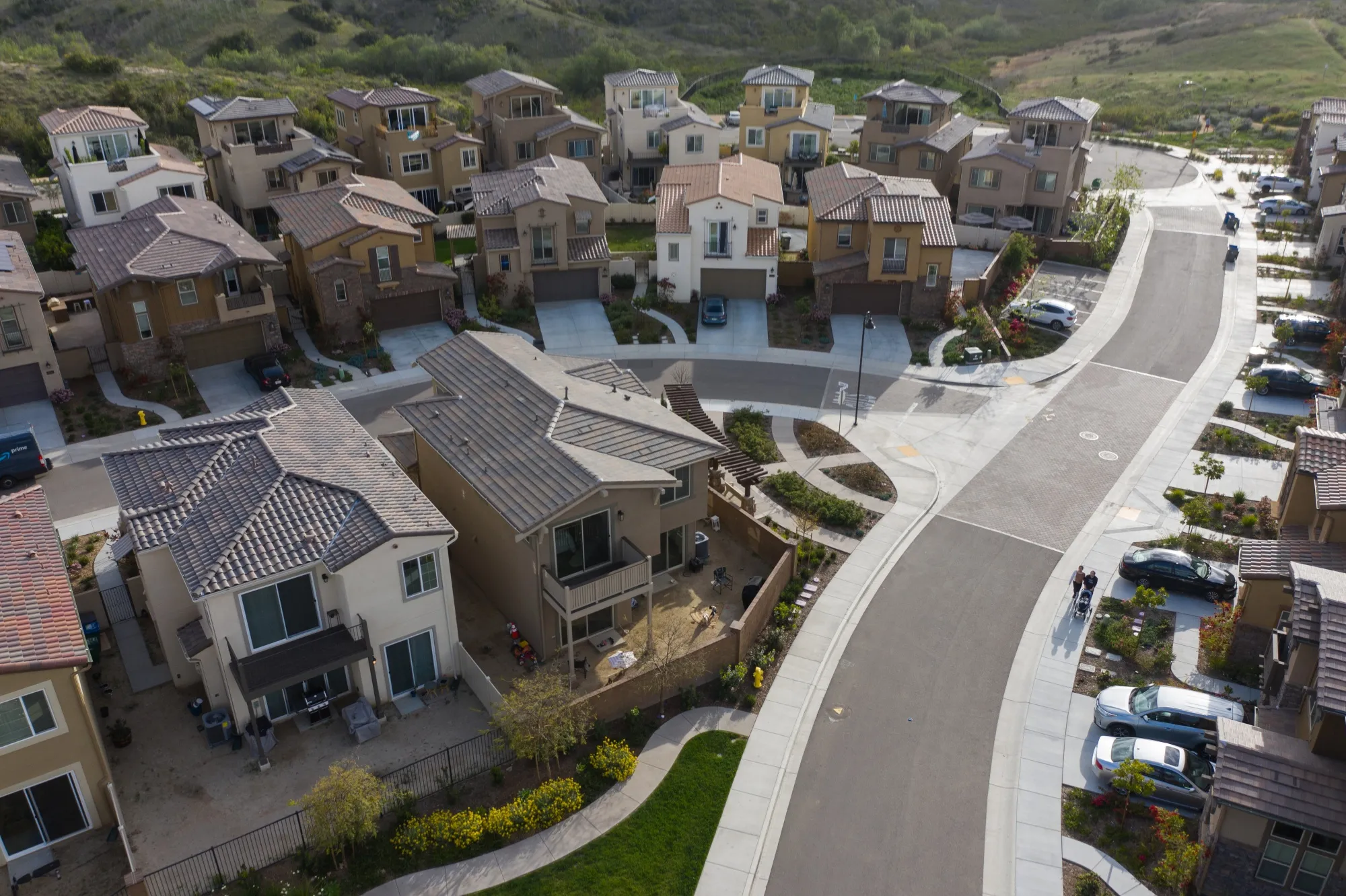 New homes&nbsp;under construction&nbsp;in Carlsbad, California.
