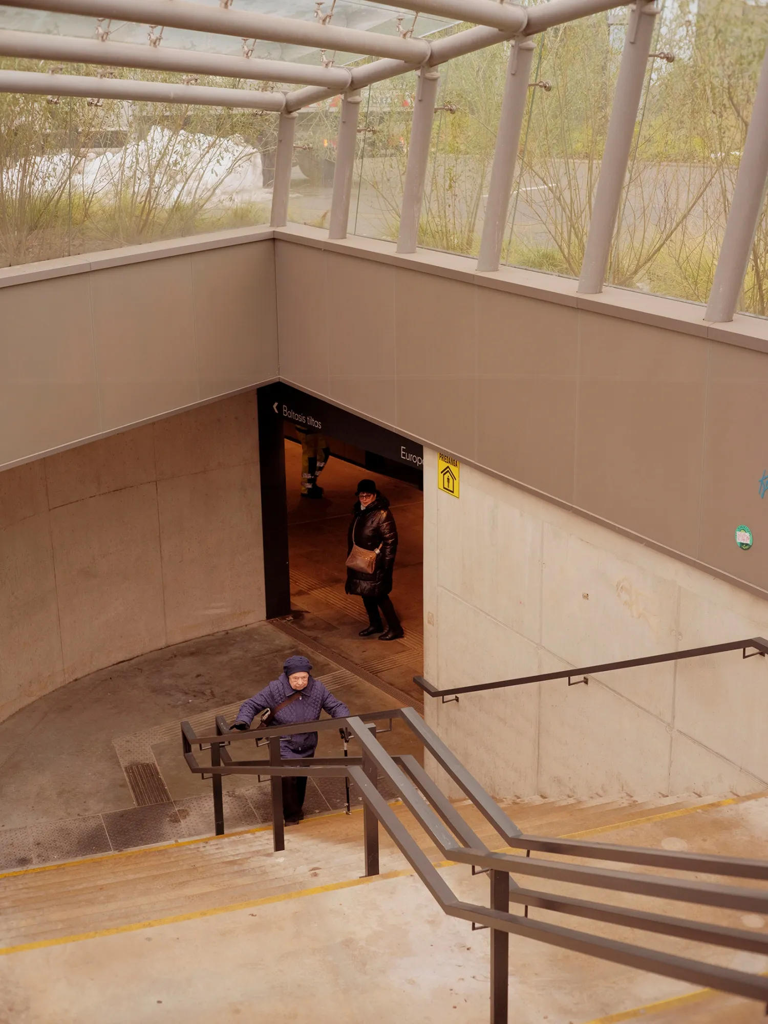 A public air raid shelter in one of Vilnius’ underground crossings
