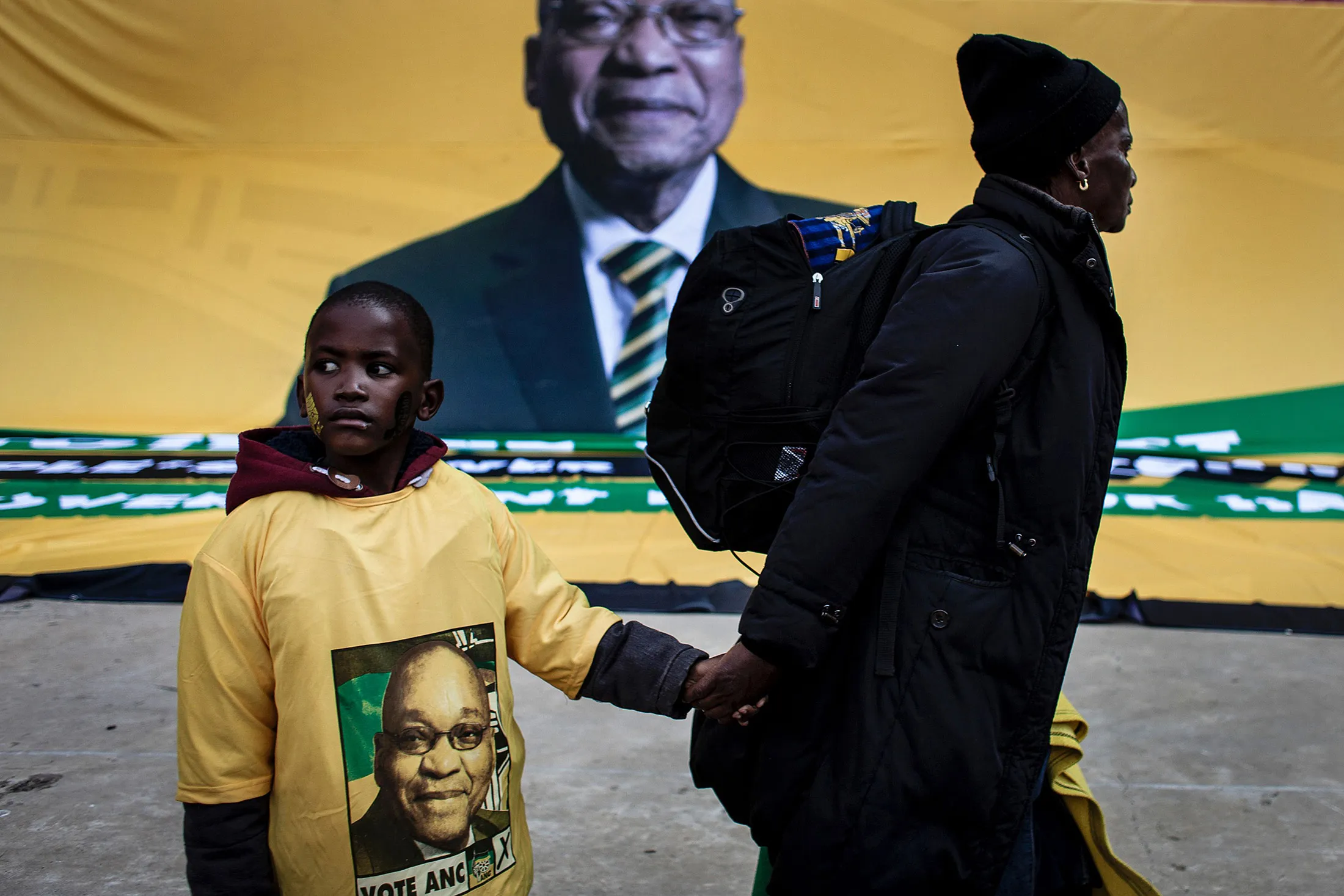 An ANC Municipal Elections campaign rally at the Ellis Park stadium in Johannesburg in July 2016.
