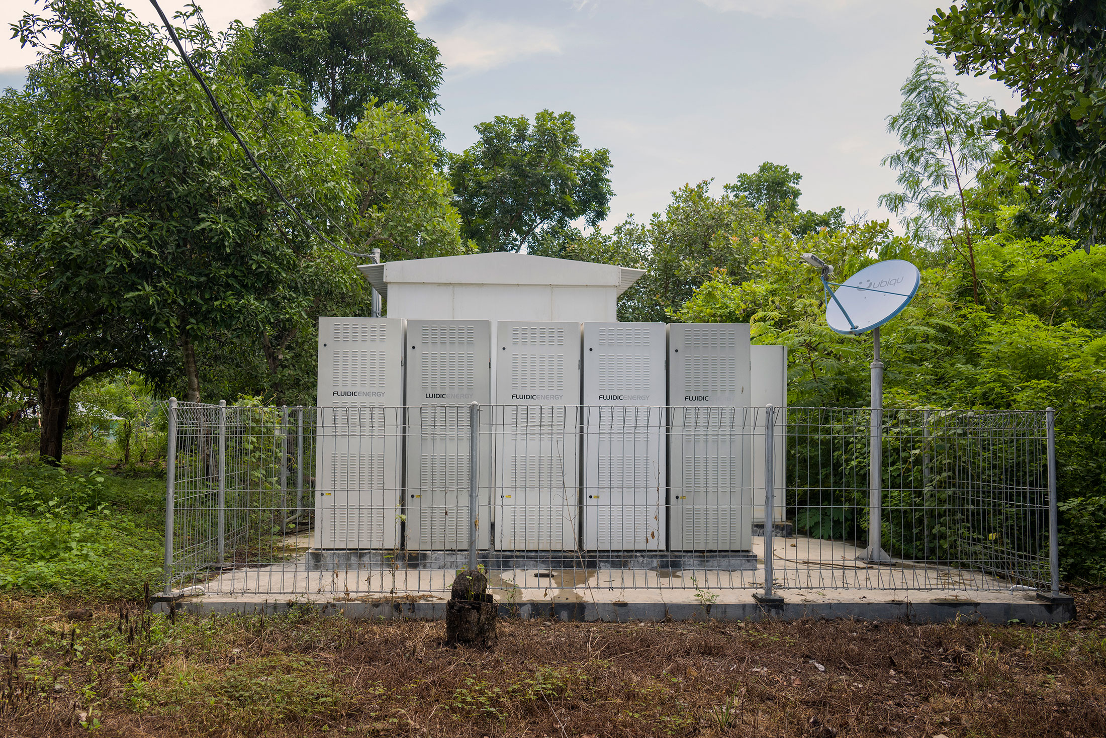 One of the disused battery bank sites