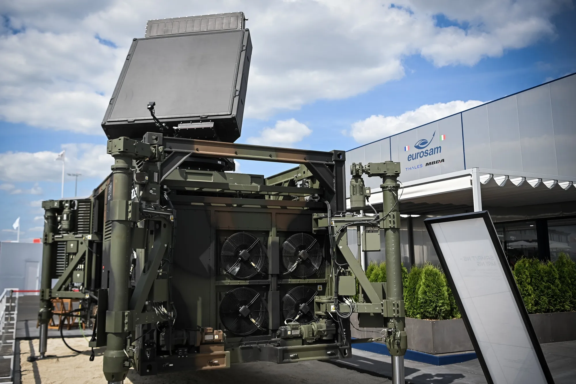 A Eurosam Samp/T NG radar system at the Paris Air Show.