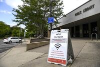 During the pandemic, the Aurora Hills Branch Library in Virginia was one of many to set up free internet hotspots for its residents. Now libraries are thinking about ways to continue expanding digital access outside the four walls of their buildings. 