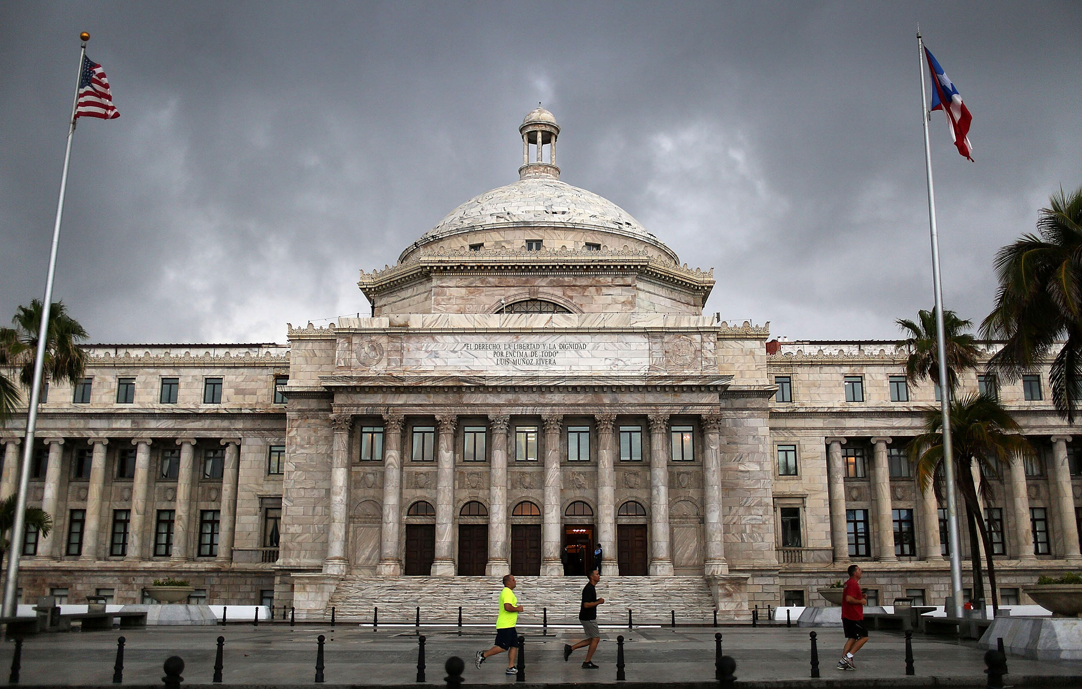 the Puerto Rican Capitol building on July 1, in San Juan, Puerto Rico.
