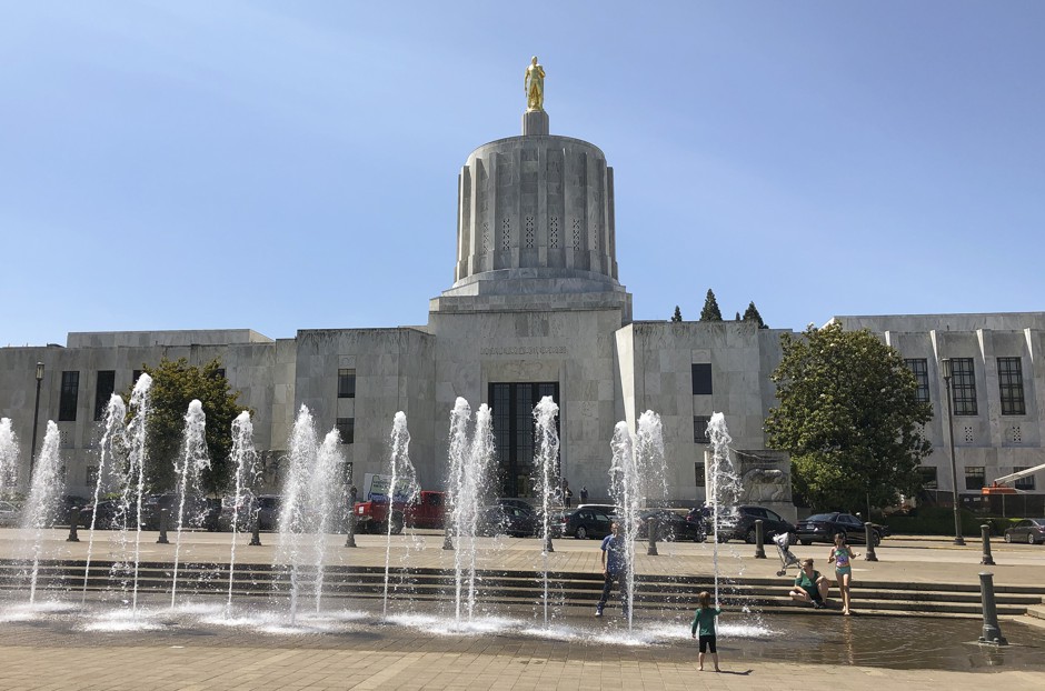 The Oregon State Capitol in Salem, Oregon.