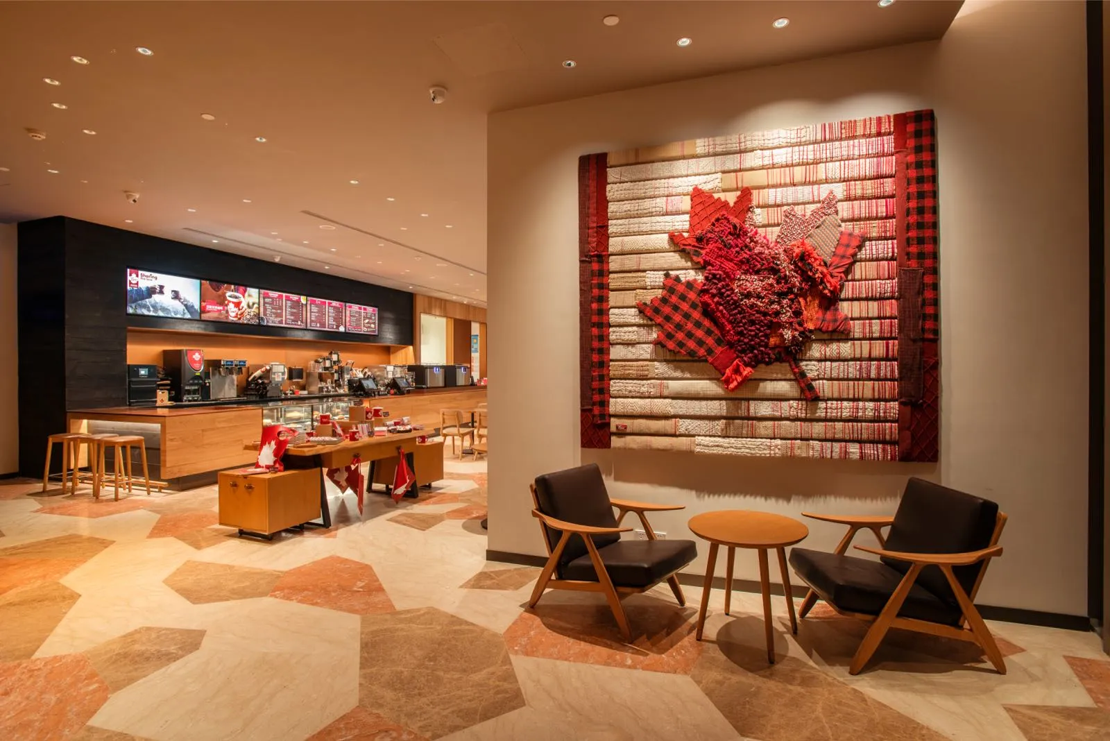 Tim Hortons new Shanghai cafe.