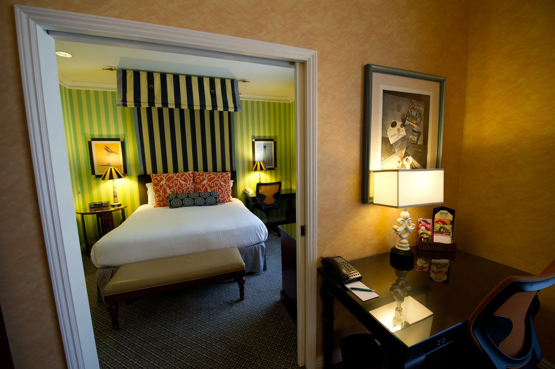 A room suite of the Kimpton Hotel & Restaurants LLC Hotel Monaco is seen in San Francisco, California, U.S., on Tuesday, Aug. 9, 2011. Photographer: David Paul Morris/Bloomberg