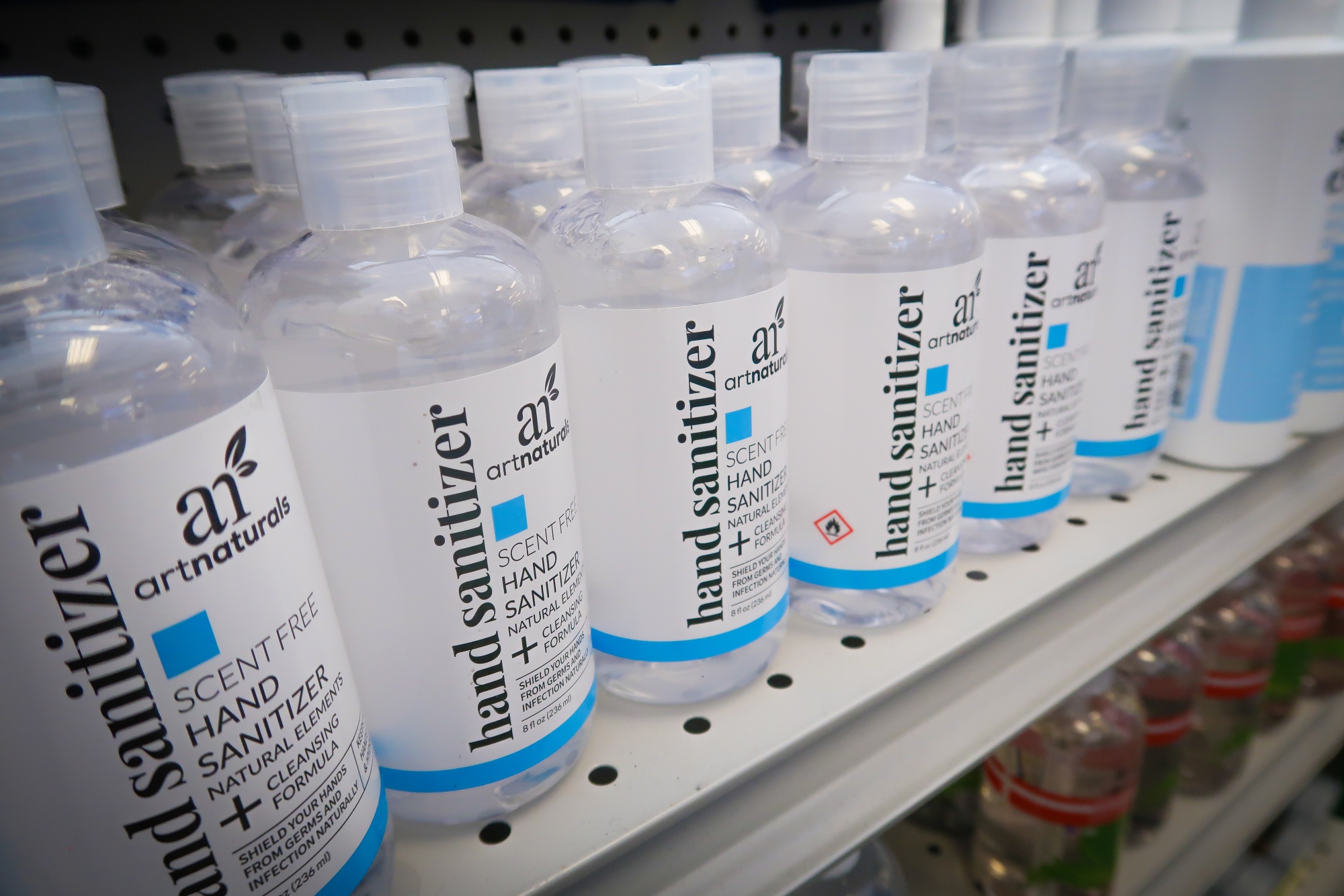 ArtNaturals hand sanitizer is seen inside Rite-Aid in Ardsley NY, U.S. Friday, March 19, 2021 Photographer: Tiffany Hagler-Geard / Bloomberg
