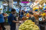 Shoppers at Hawker Center Ahead of Singapore CPI Figures 