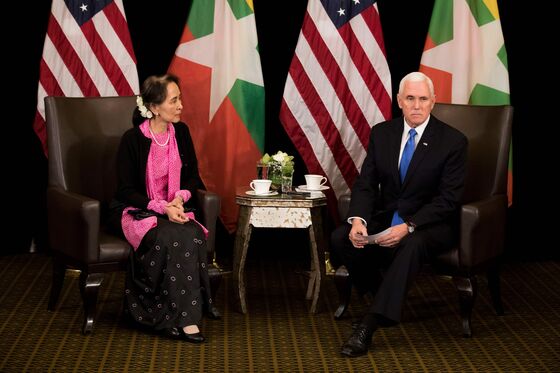 Pence Chides Myanmar's Suu Kyi on Human Rights in Tense Meeting