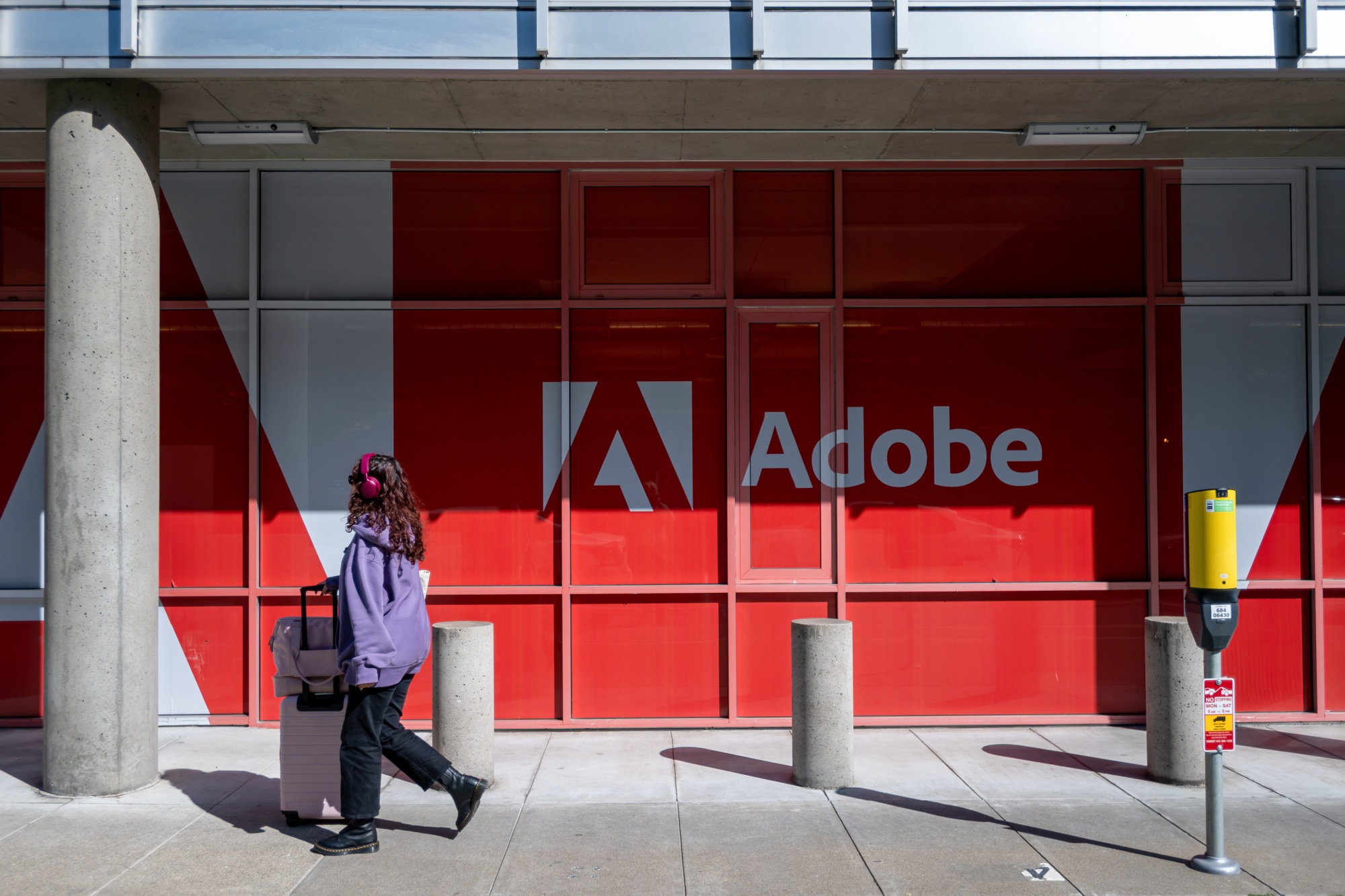 The Adobe offices in San Francisco, California, US, on Tuesday, June 3, 2025. Adobe Inc. is scheduled to release earnings figures on June 12.