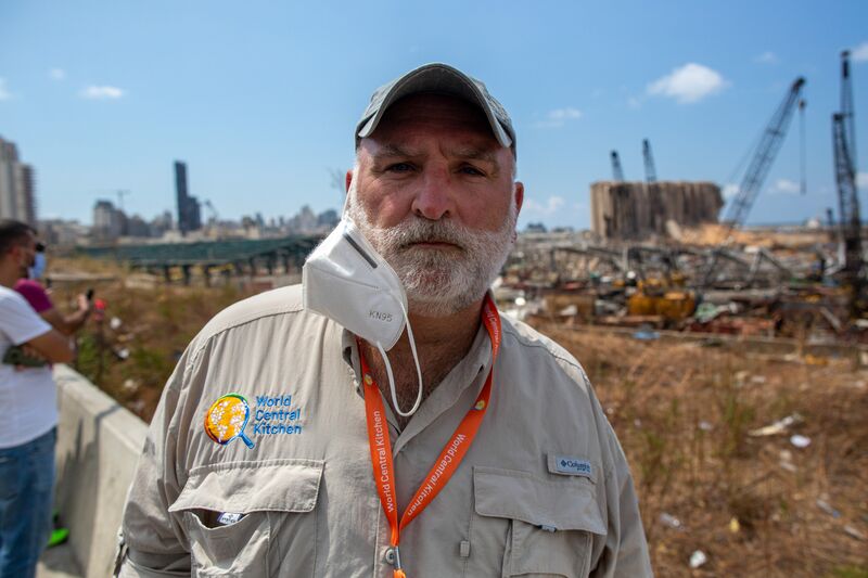 Chef José Andrés, seen here in Beirut in 2020, is expanding his efforts to feed the world