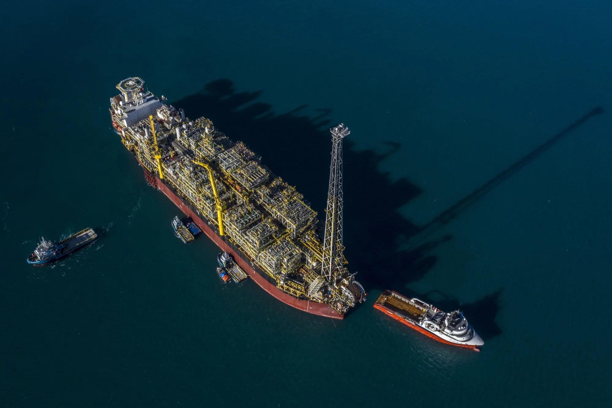 A Petrobras FPSO anchored in Angra dos Reis, Brazil.