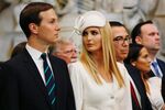 Jared Kushner and&nbsp;Ivanka Trump&nbsp;attend a wreath-laying ceremony at Westminster Abbey in London on June 3, 2019.