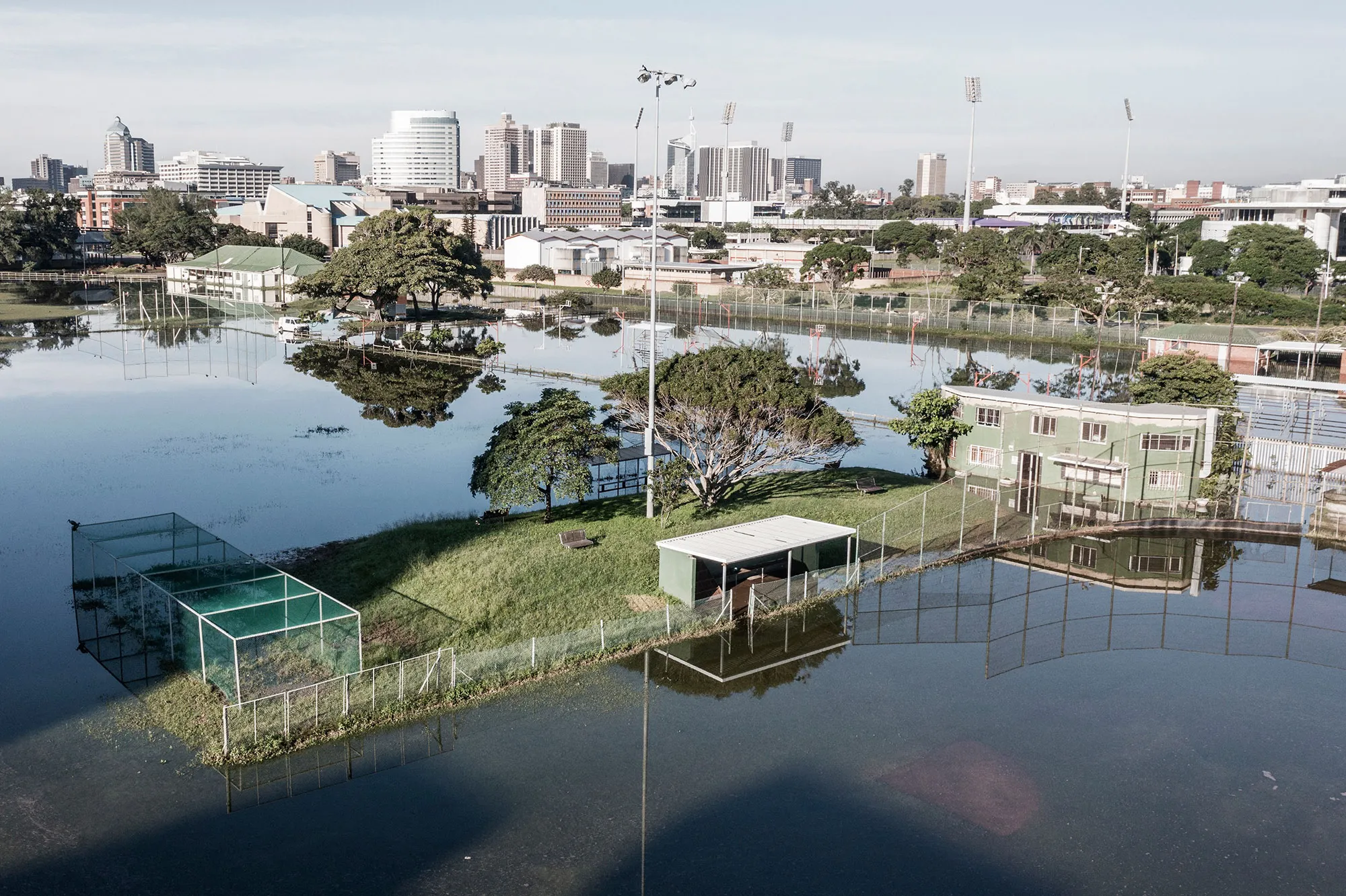 Flood water&nbsp;in Durban, 2022.