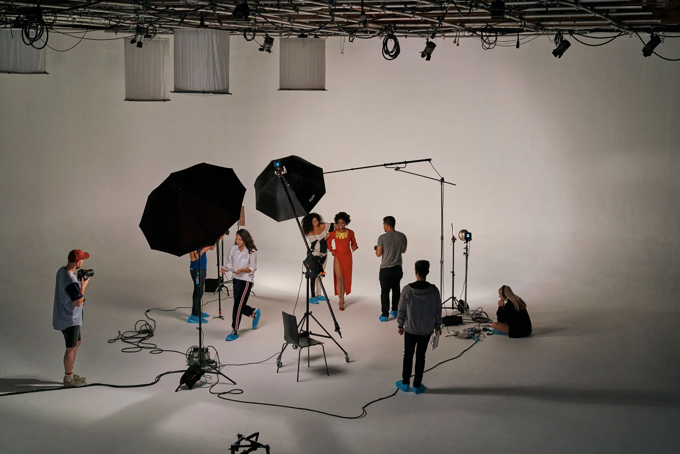 A sampling of BuzzFeed’s show factory: On Ladylike, the hosts are transformed into their favorite childhood Barbie dolls.
