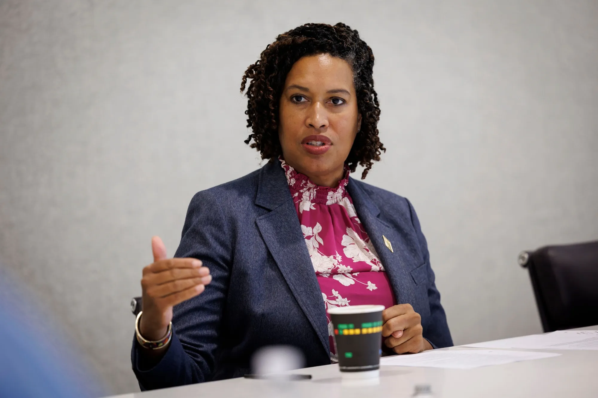 Muriel Bowser, mayor of the District of Columbia, during an interview on Friday, Oct. 13.&nbsp;