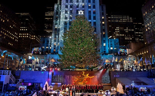 New York's Rockefeller Center tree in 2012.