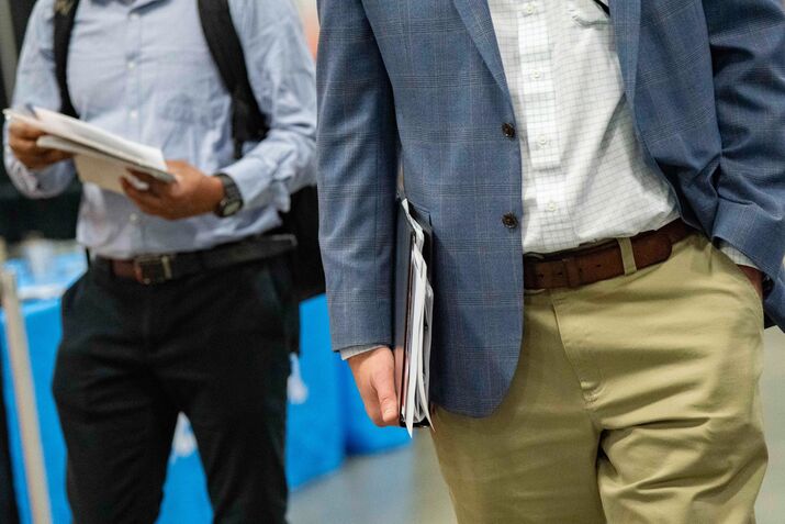 Job Seekers At The WNC Career Expo