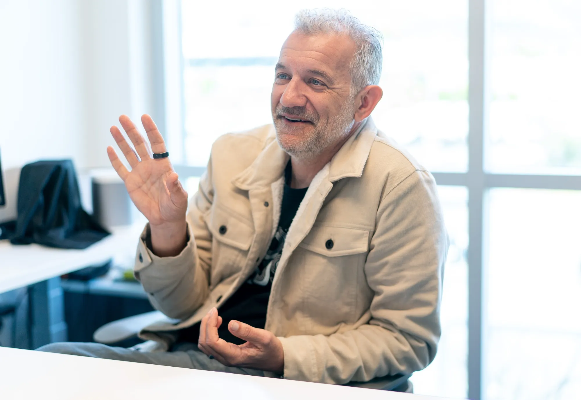 Sonos CEO Tom Conrad during an interview at Sonos’ offices in Goleta, California, on Feb. 19.