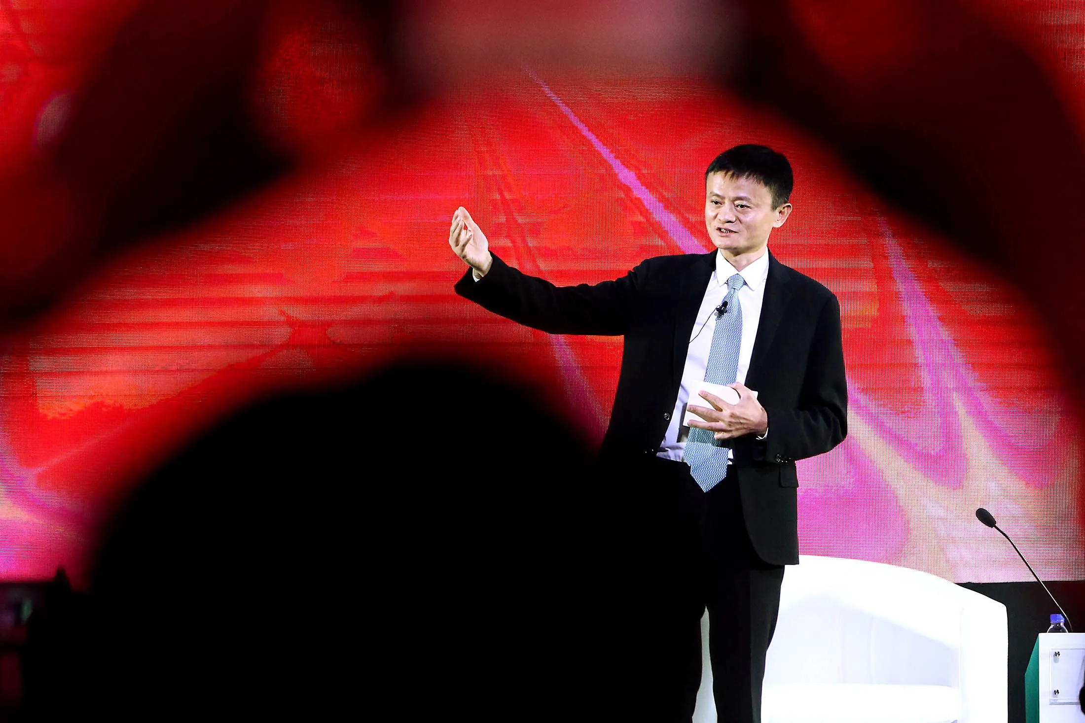 Jack Ma speaks at the APEC CEO Summit in Manila.

